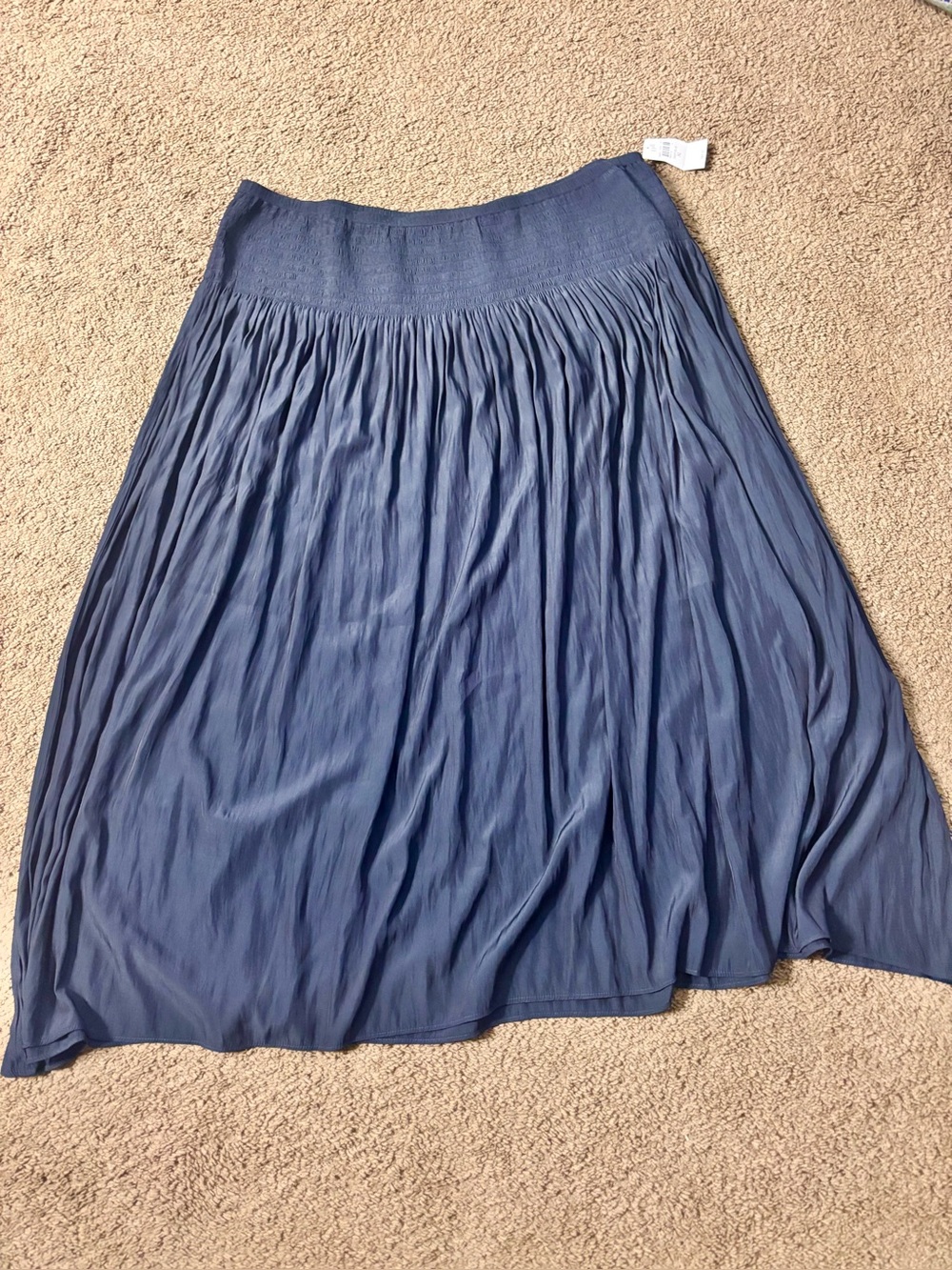 J. Jill smocked-waist maxi skirt in color deep blue size XL